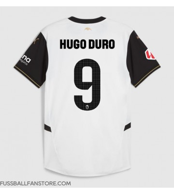 Valencia Hugo Duro #9 Replik Heimtrikot 2024-25 Kurzarm